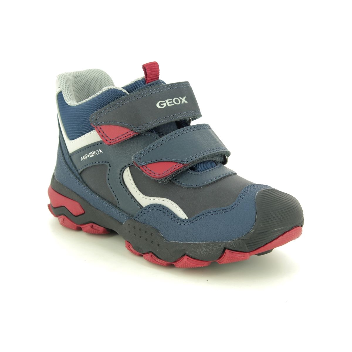Geox Buller Boy Tex Navy Red Kids boys boots J049WB-C4244 in a Plain  in Size 26