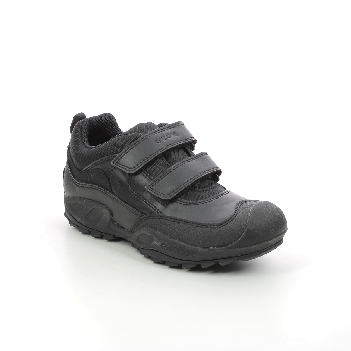 Geox - New Savage Tex (Black) J841Wb-C9999 In Size 36 In Plain Black For School For kids