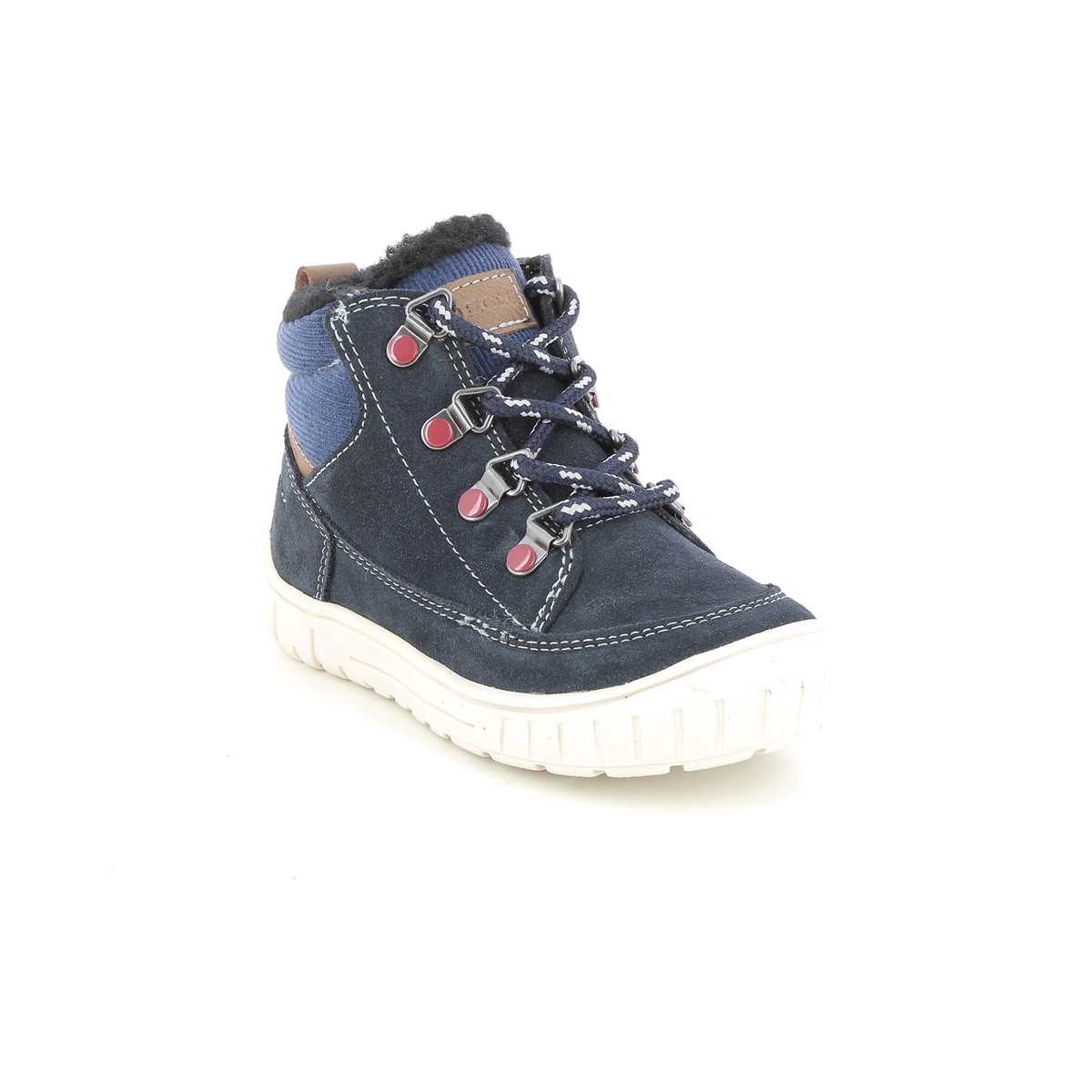 Geox Omar Boy Tex Navy Suede Kids Toddler Boys Boots B162DA-C0735 in a Plain Leather in Size 25