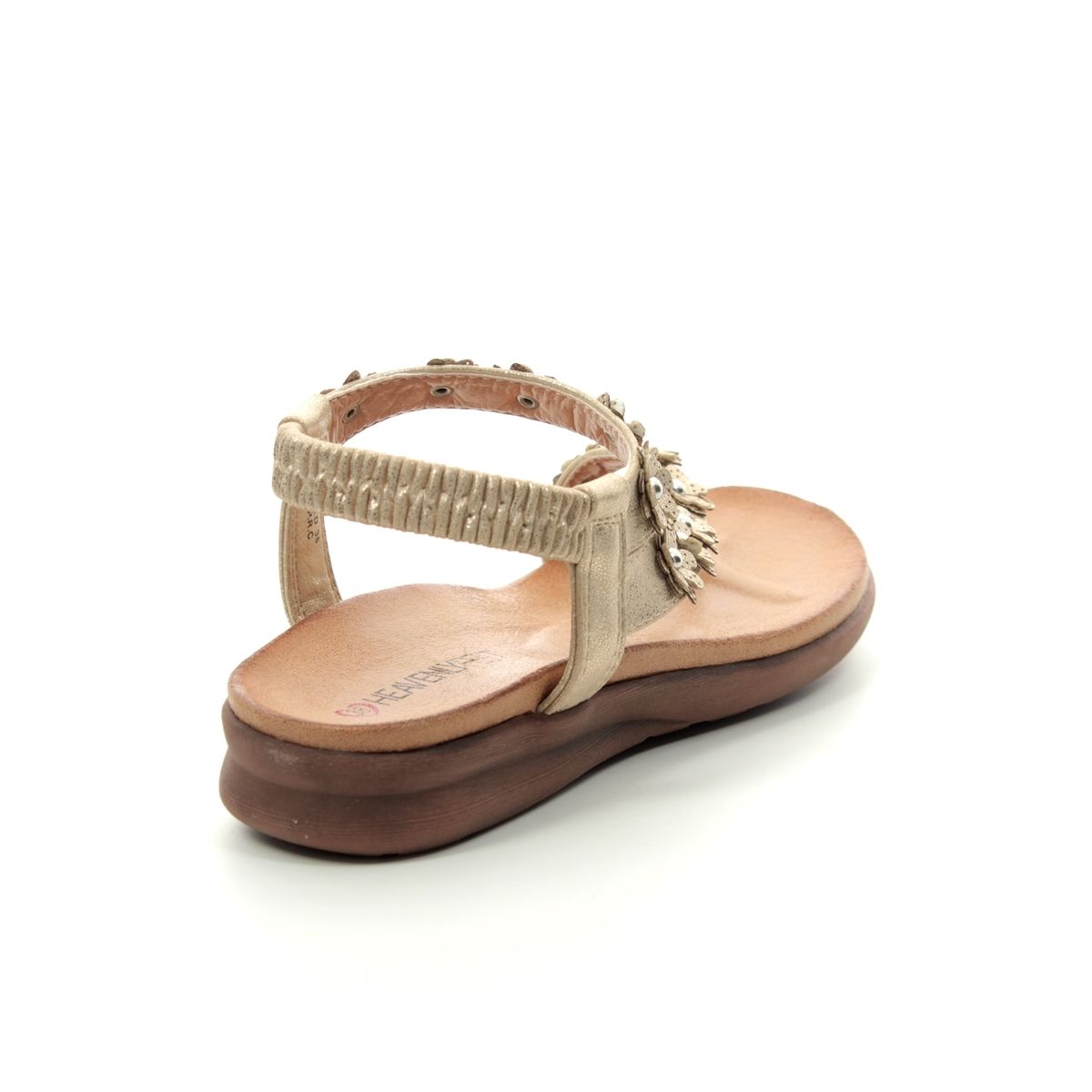 Heavenly Feet Esme 9111-26 Gold Flat Sandals