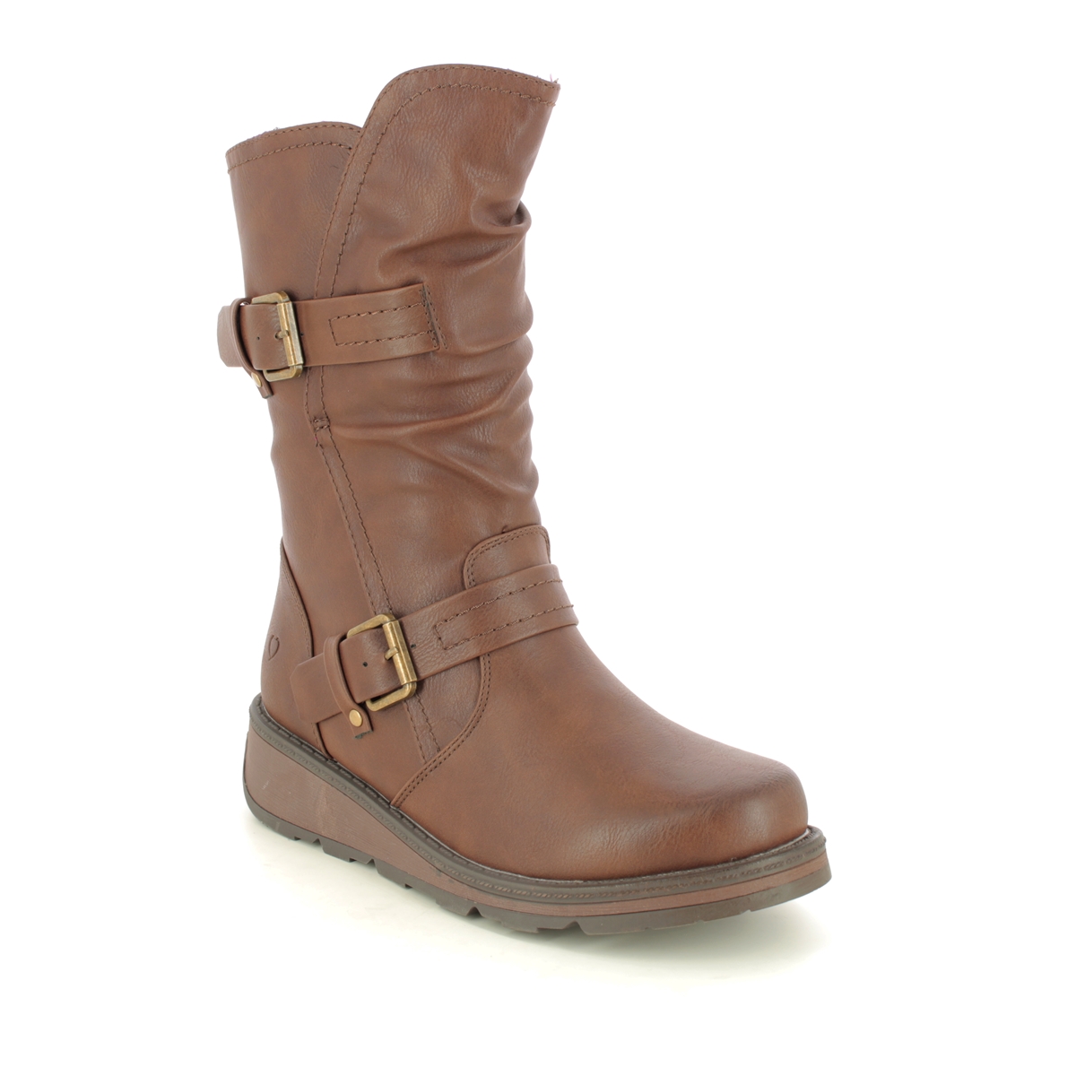 Heavenly Feet Hannah 3 Chocolate brown Womens Mid Calf Boots 3004-22 in a Plain Man-made in Size 5