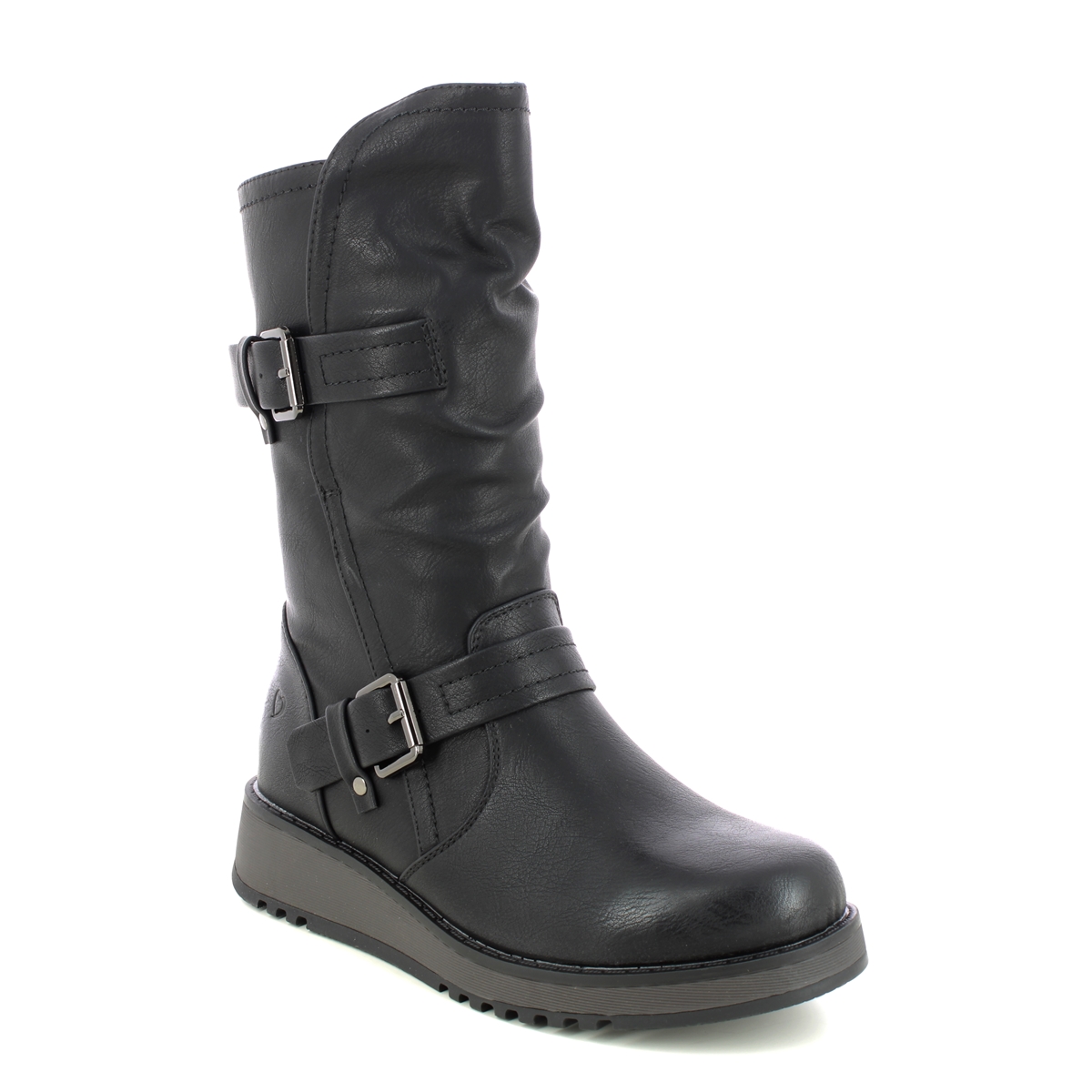 Heavenly Feet Hannah 4 Black Womens Mid Calf Boots 3507-34 In Size 8 In Plain Black