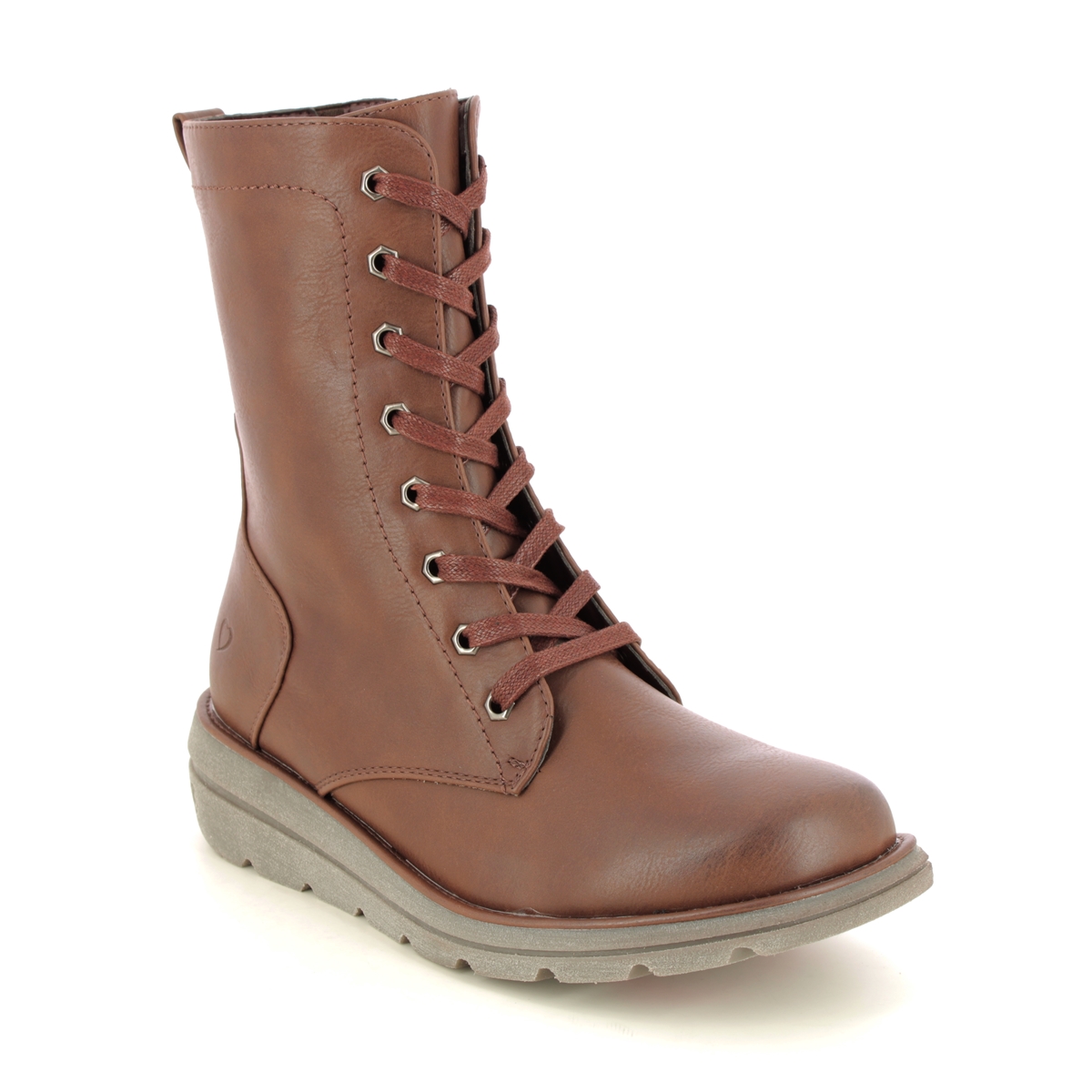 Heavenly Feet Martina 3 Walker Chocolate brown Womens Lace Up Boots 3007-22 in a Plain Man-made in Size 3