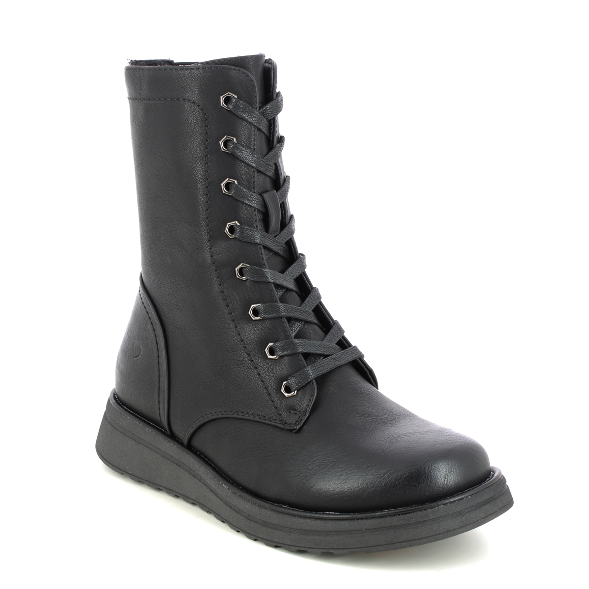 Heavenly Feet Martina Walker Black Womens Lace Up Boots 3509-34 In Size 3 In Plain Black