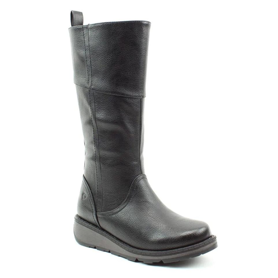 Heavenly Feet Robyn 3 Black Womens knee-high boots 1501-31 in a Plain Man-made in Size 3