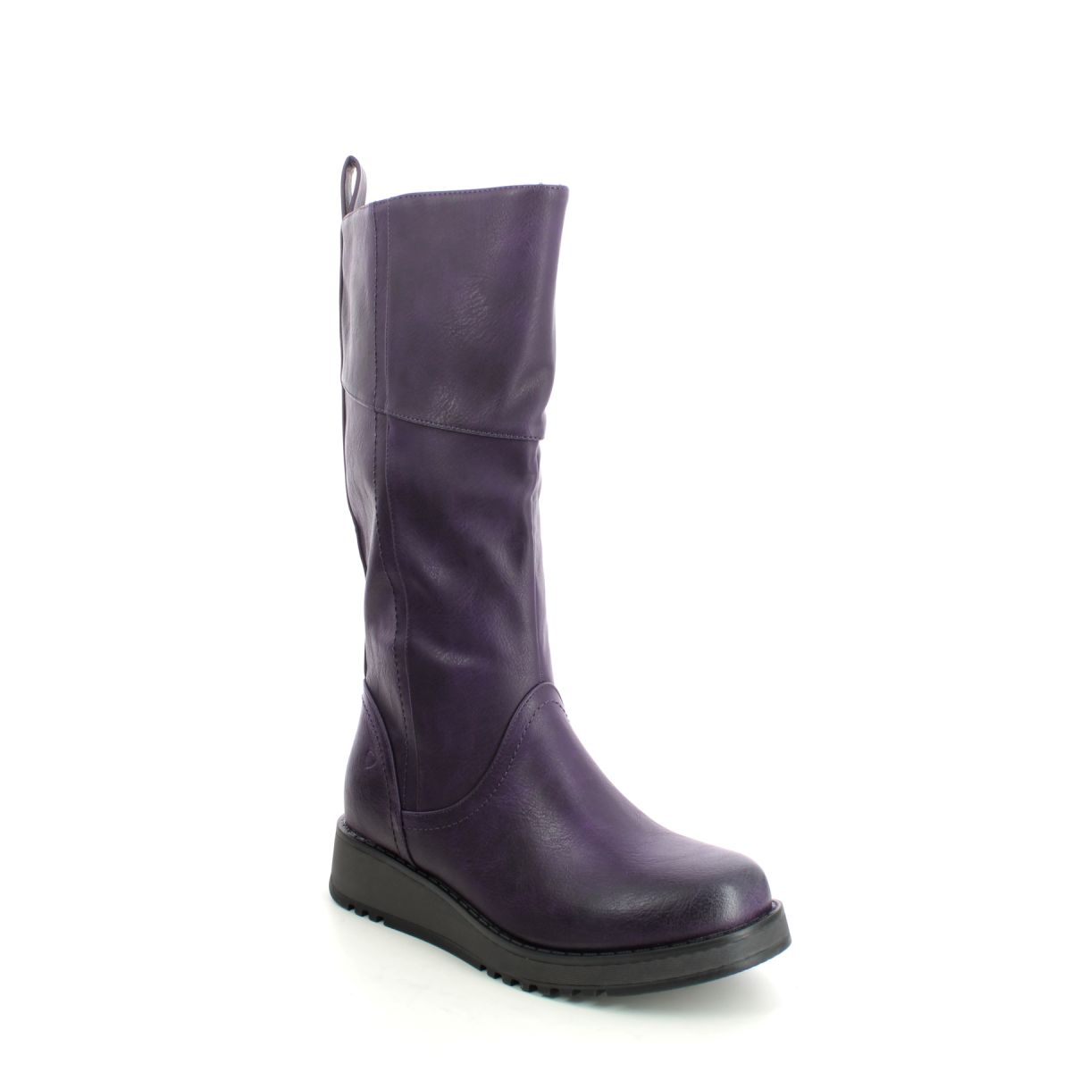 Heavenly Feet Robyn  4 Purple Womens Knee-High Boots 3505-95 In Size 3 In Plain Purple