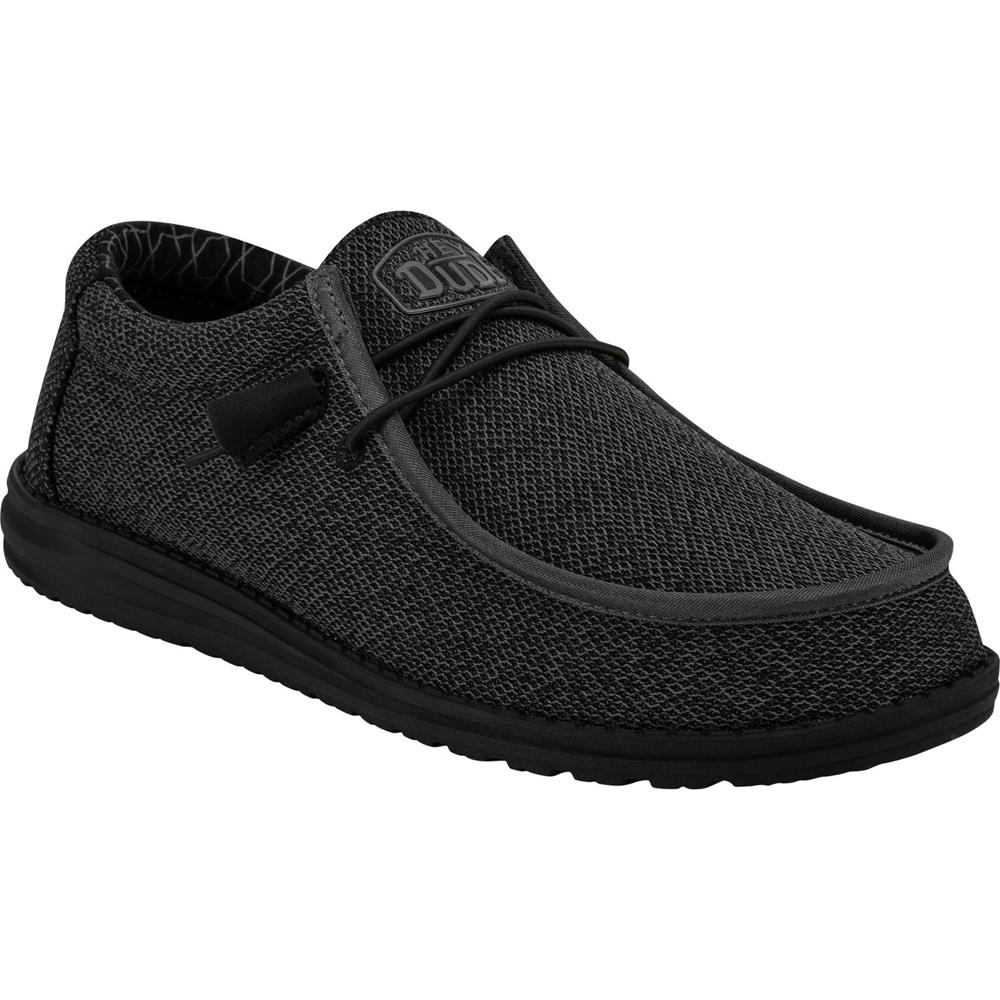 Hey Dude Wally Sox Black Mens Slip-on Shoes 40019-0XJ in a Plain  in Size 12