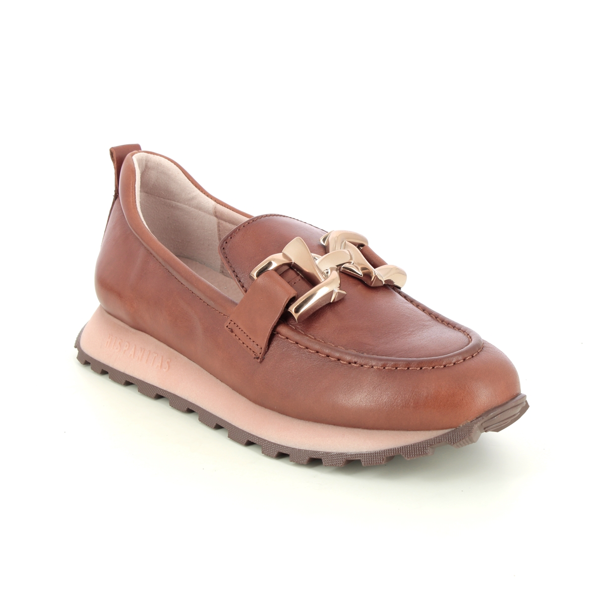 Hispanitas - Loira  Loafer (Tan Leather) Hi23296211 In Size 38 In Plain Tan Leather