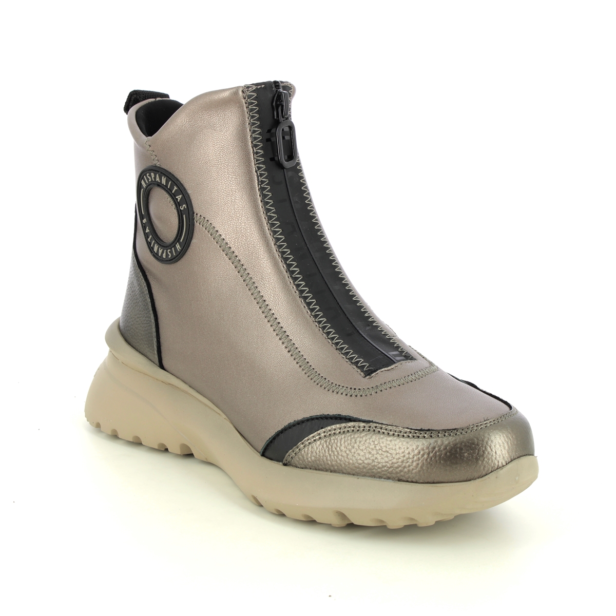 Hispanitas Polinesia Boot Pewter Womens Hi Tops CHI233016-51 in a Plain Man-made in Size 40