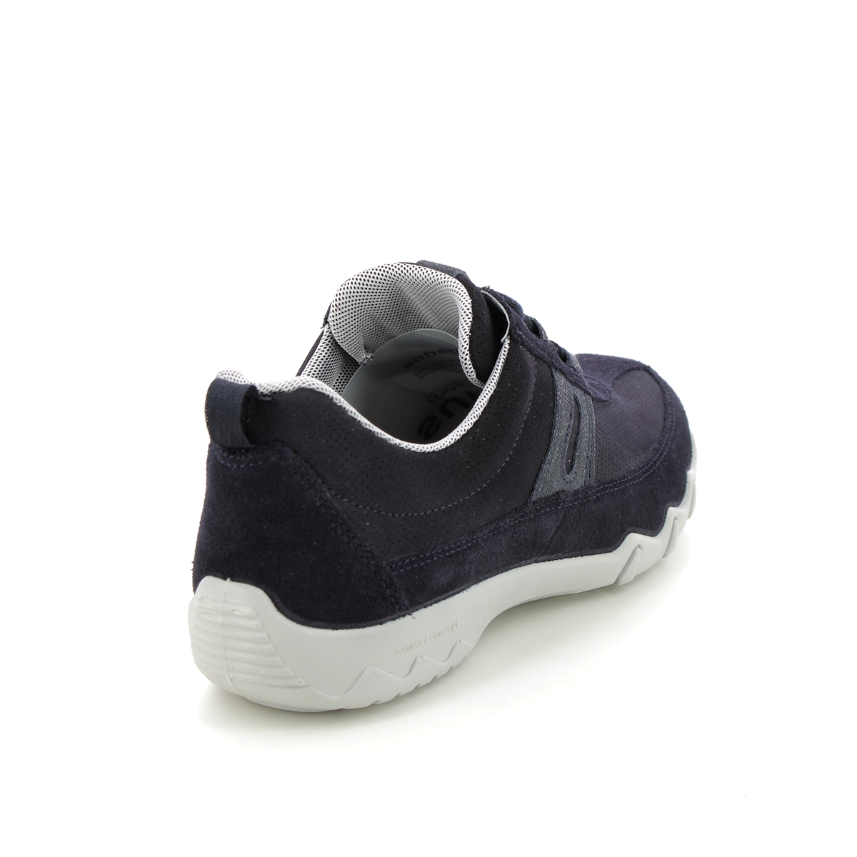 Hotter Leanne 2 Wide Navy Suede Womens lacing shoes 10112-73