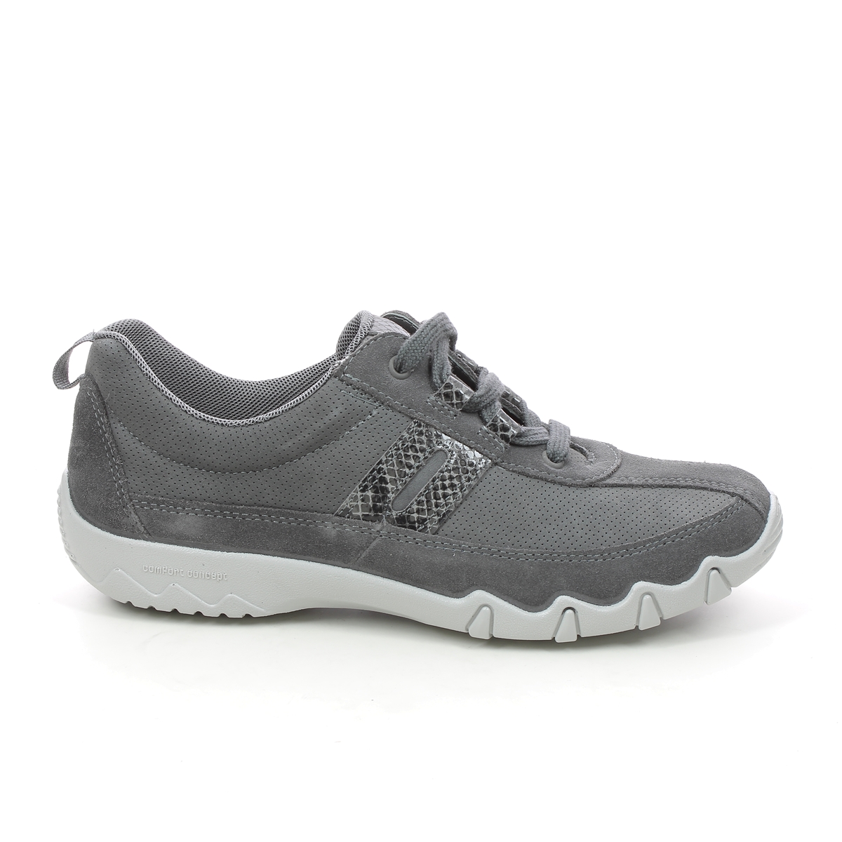Hotter Leanne 2 Wide 9912-00 Grey lacing shoes