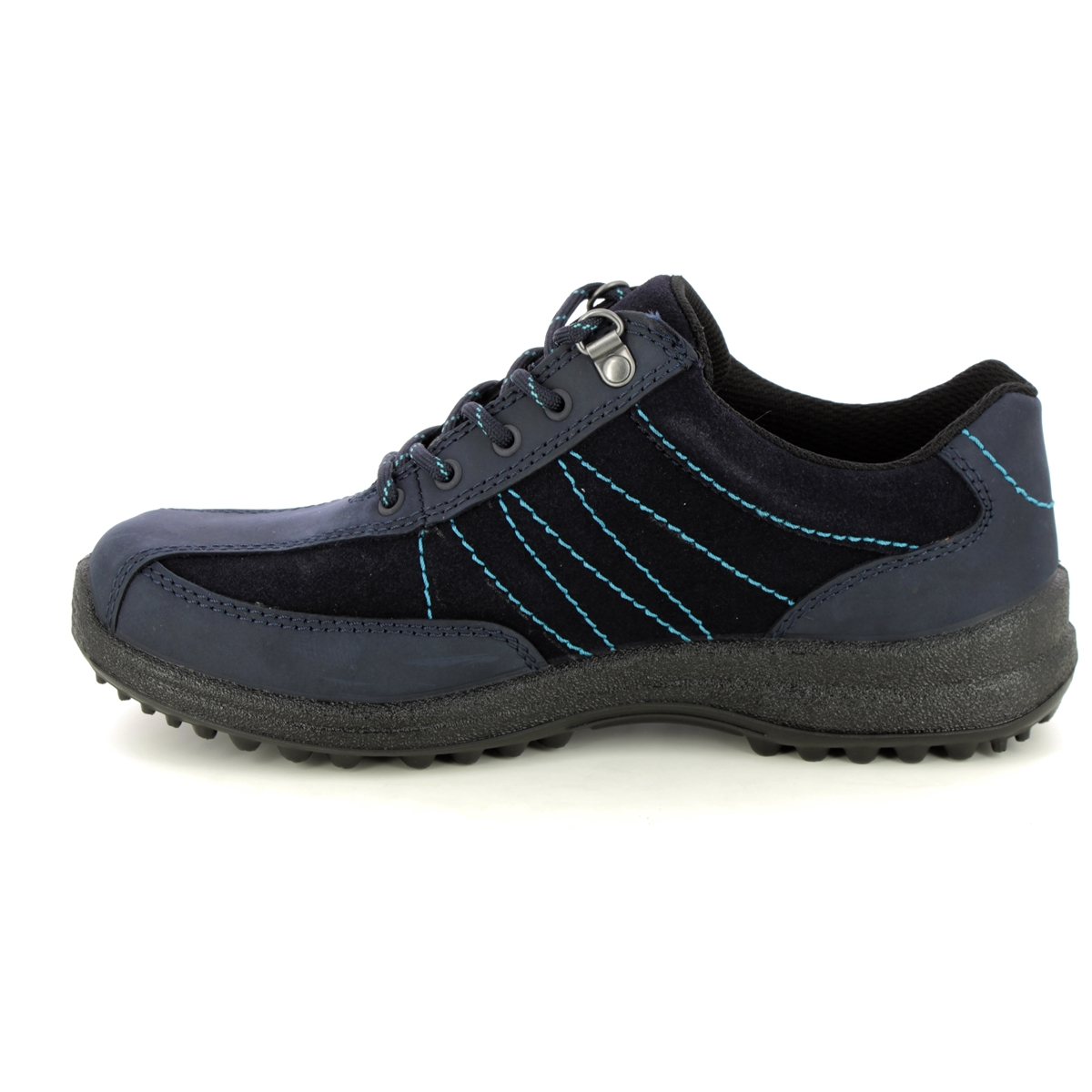 Hotter Mist Gtx Extra Wide Navy leather Womens Walking Shoes 17618-72