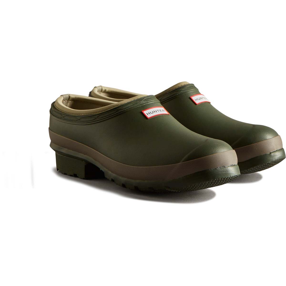Hunter Gardener Olive Green Mens Wellingtons MFF9142RMA in a Plain Man-made in Size 11