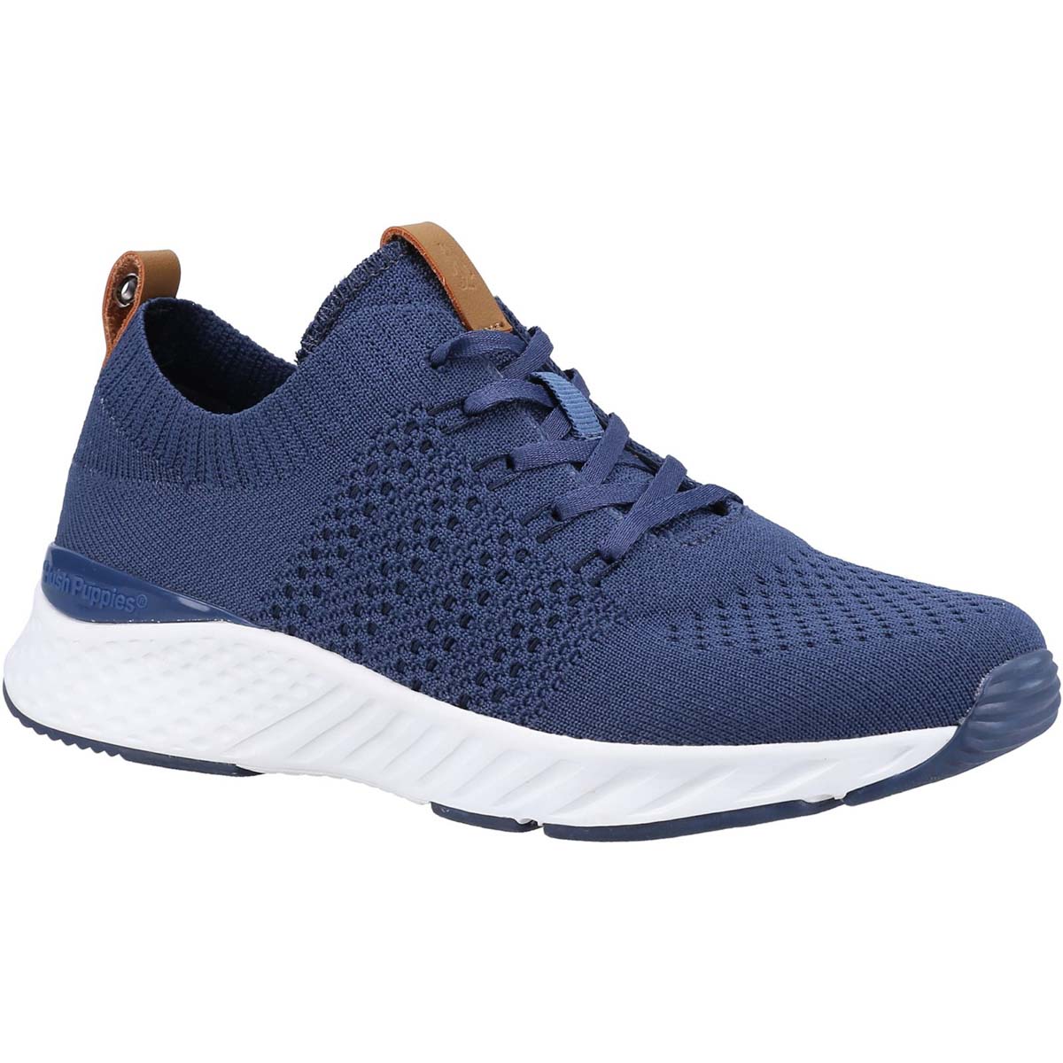 Hush Puppies Opal Navy Womens trainers 36621-68312 in a Plain Textile in Size 4
