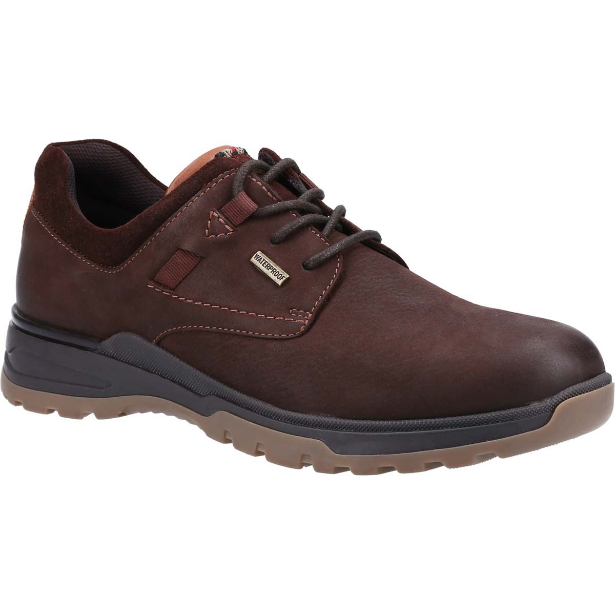 Hush Puppies Pele Lace Up Brown nubuck Mens comfort shoes 35665-66532 in a Plain Nubuck Leather in Size 11