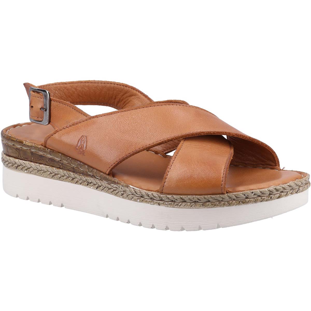 Hush Puppies Saphira Tan Womens Comfortable Sandals 36627-68326 in a Plain Leather in Size 7