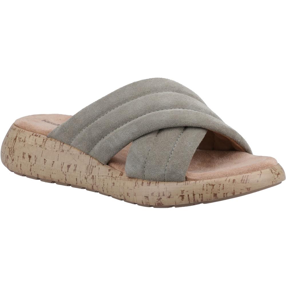 Hush Puppies Sarah Sage green Womens Comfortable Sandals HP38687-72206 in a Plain  in Size 4