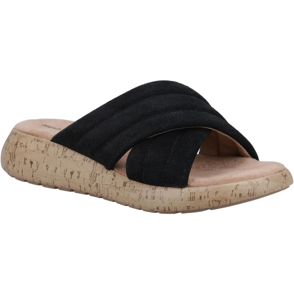 Hush Puppies Sarah Black Womens Comfortable Sandals HP38687-72204 in a Plain  in Size 9