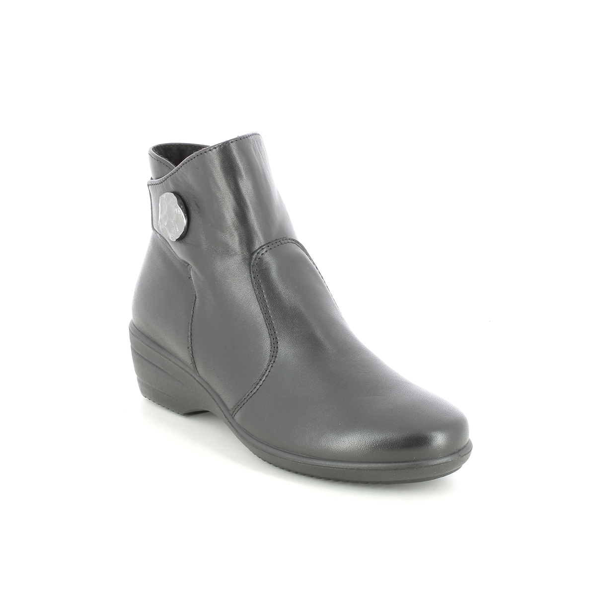 IMAC Alexia Black leather Womens Ankle Boots 6510-11320011