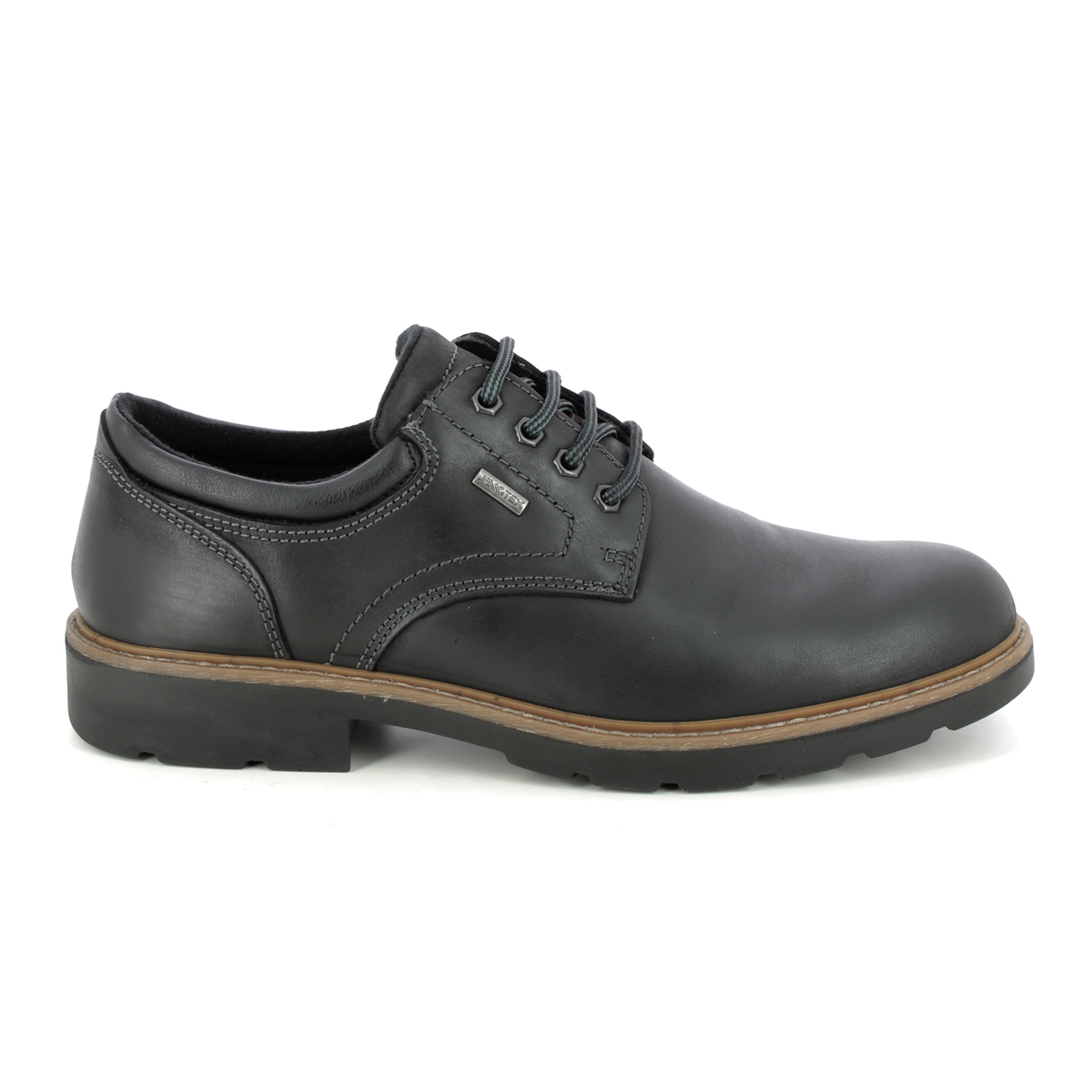 IMAC Countryroad Tex Black leather Mens comfort shoes 0728-3470011