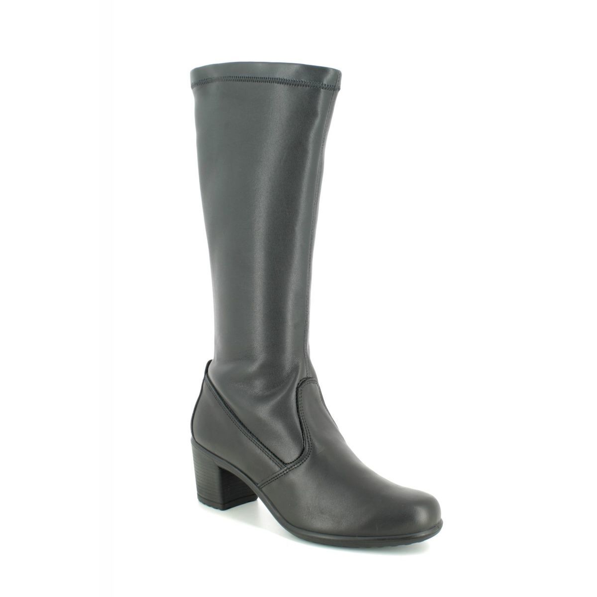 IMAC Daytolong Black leather Womens knee-high boots 6000-1400011 in a Plain Leather in Size 40