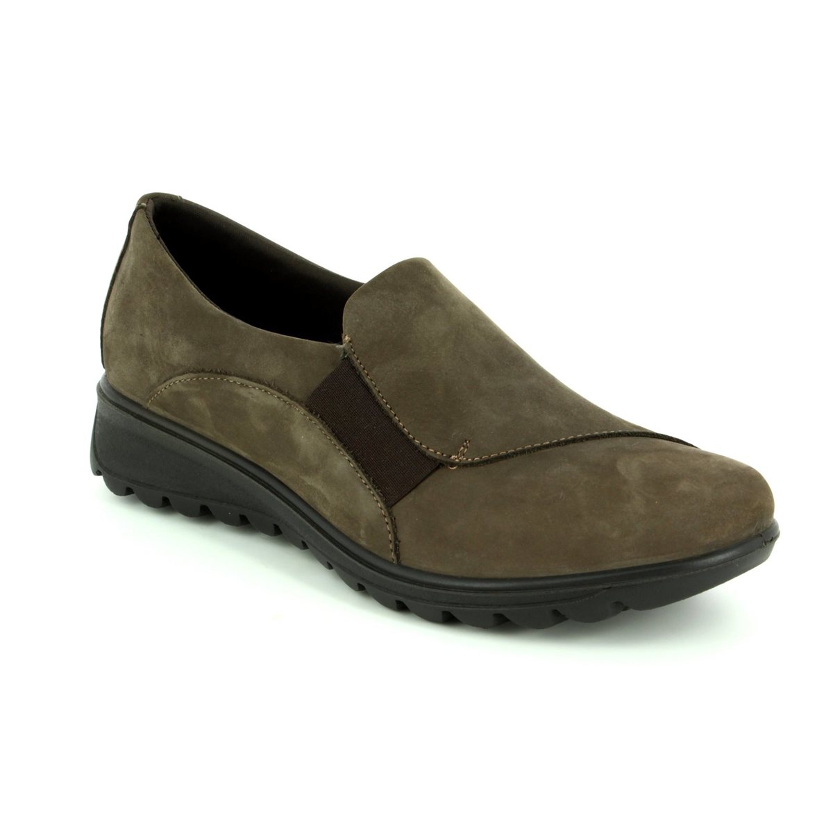 IMAC Karena Taupe nubuck Womens Comfort Slip On Shoes 7860-30053017 in a Plain Leather in Size 39