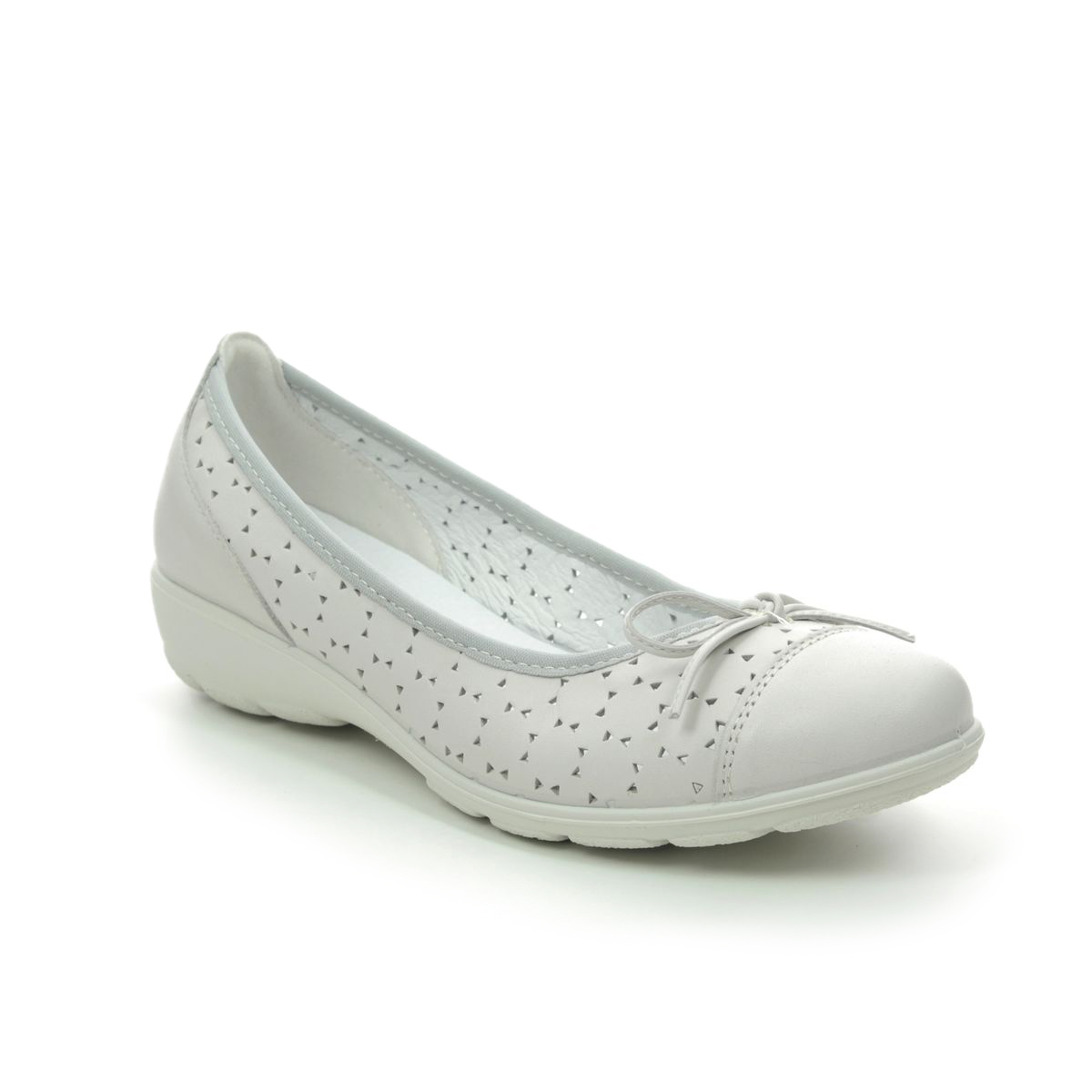 IMAC Pennybow Perf WHITE LEATHER Womens pumps 5920-28557018 in a Plain Leather in Size 37