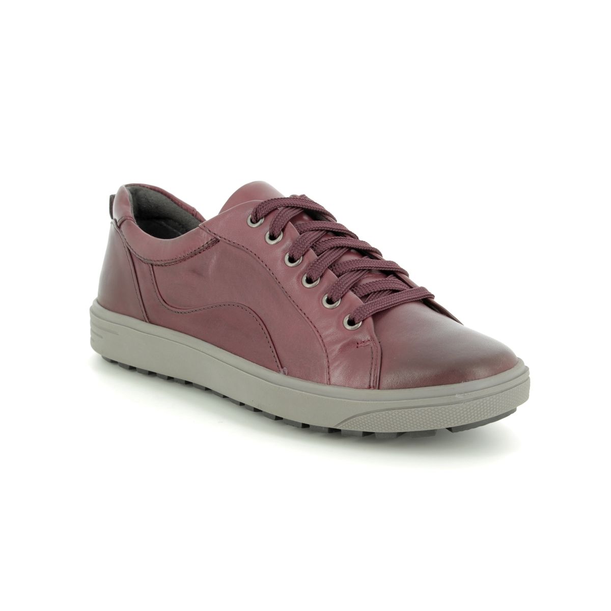 549 Wine leather lacing shoes