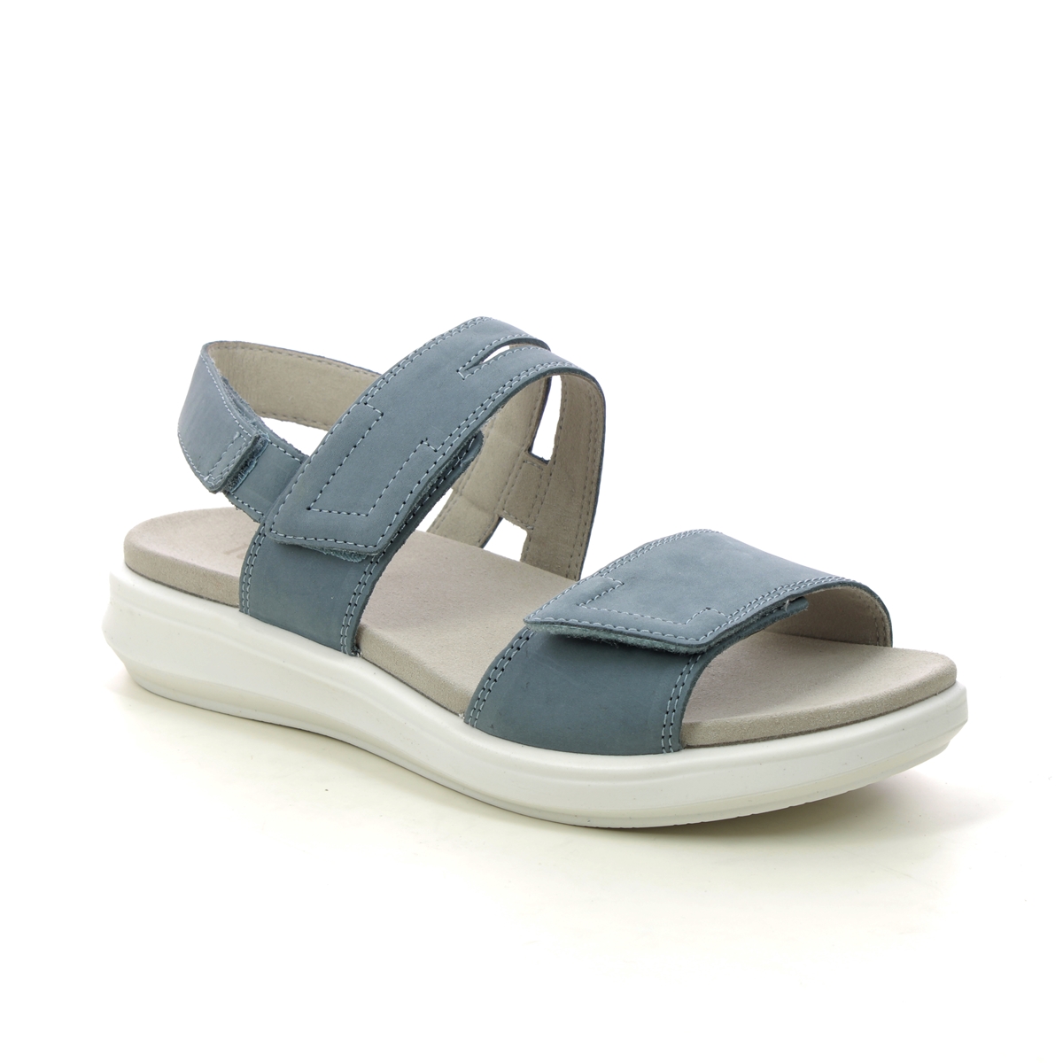 Legero Ella 3v Blue nubuck Womens Comfortable Sandals 2000311-8500 in a Plain Leather in Size 42