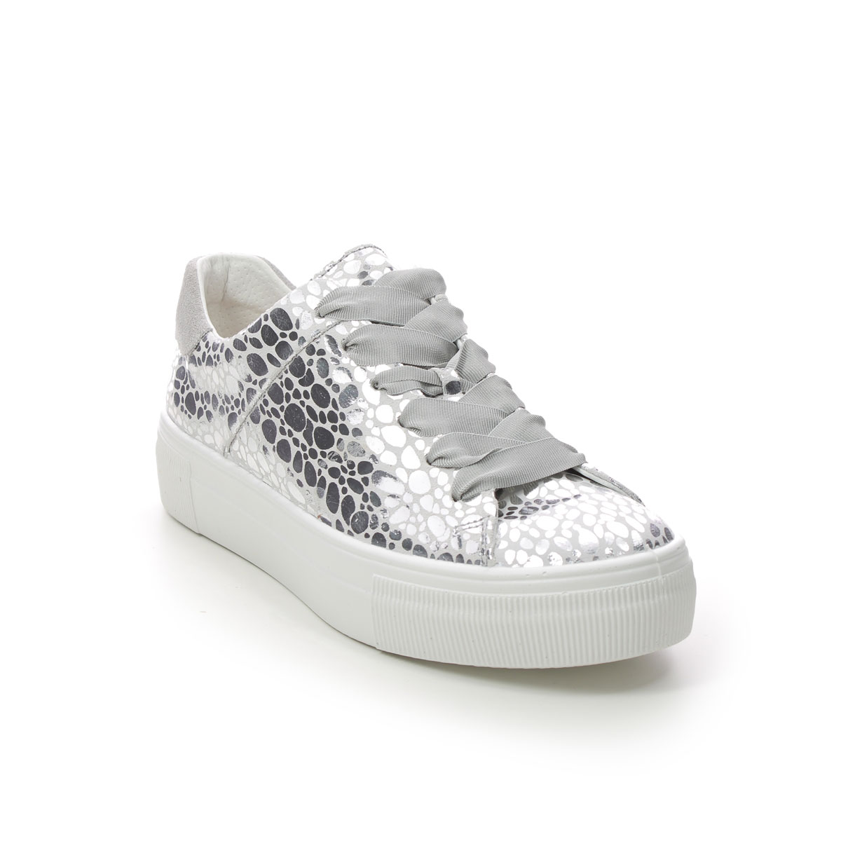 Legero Lima Kelli Silver Womens trainers 2009906-9220 in a Plain Leather in Size 38