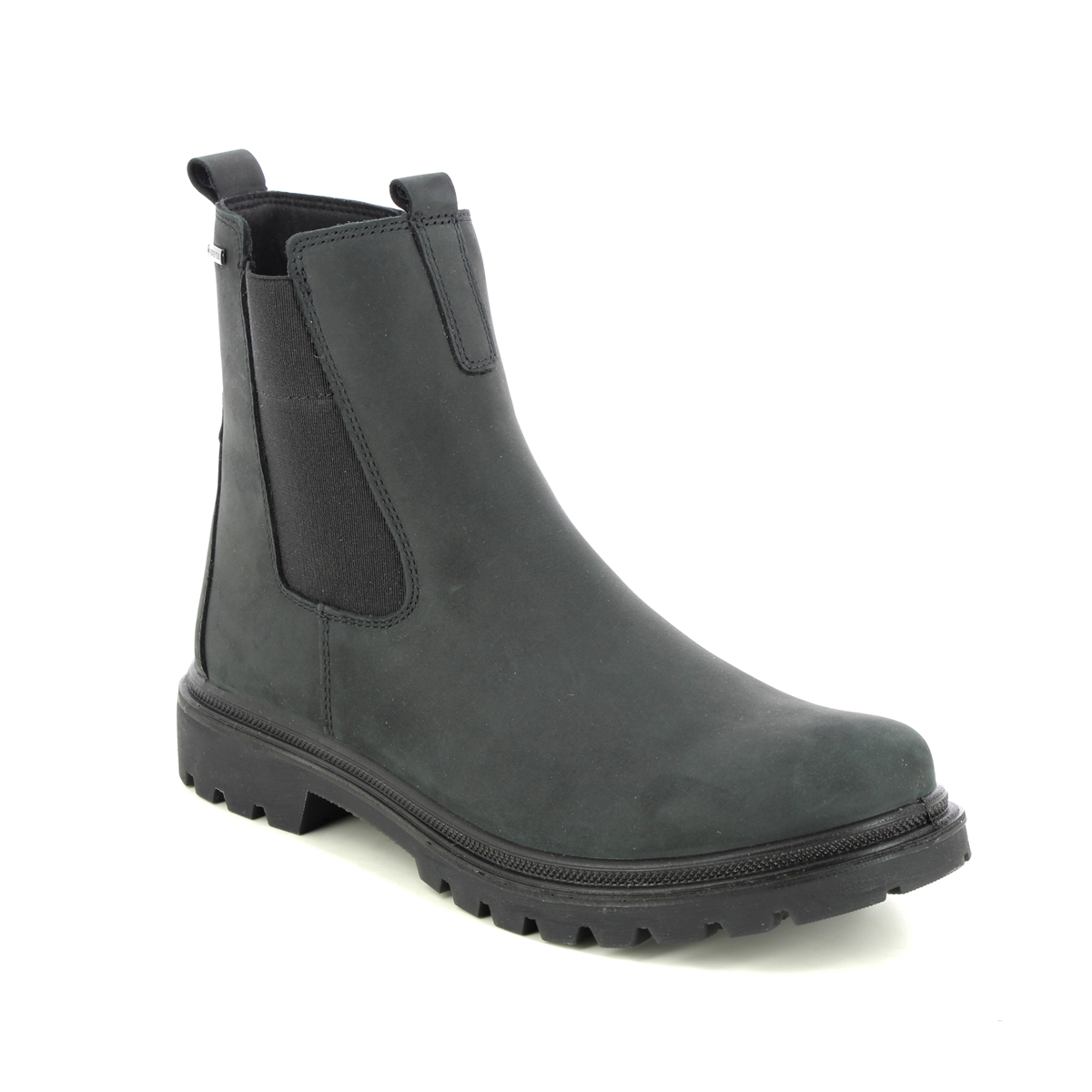 Legero Monta Gore-Tex Black Nubuck Womens Chelsea Boots 09663-00 In Size 38 In Plain Black Nubuck