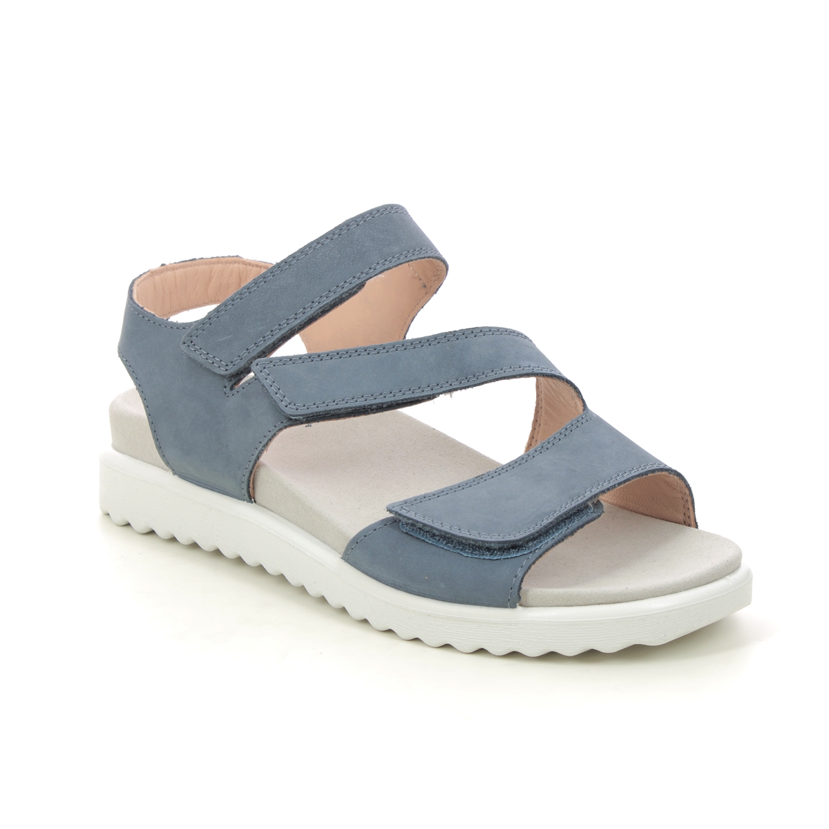 Legero Move  Marigo Blue nubuck Womens Comfortable Sandals 2000781-8610 in a Plain Leather in Size 42