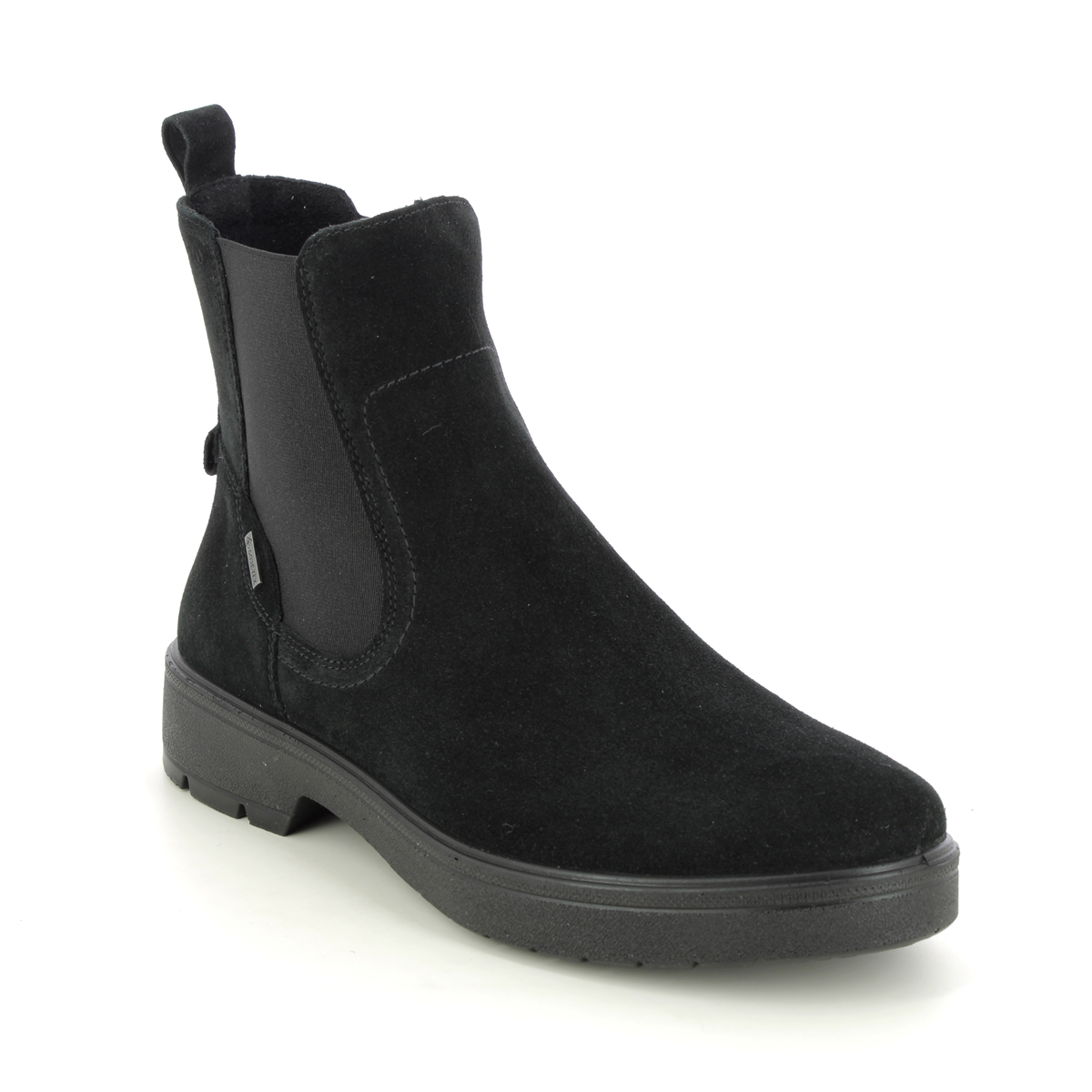 Legero Mystic Chelsea Gtx Black Suede Womens Chelsea Boots 2000191-0000 In Size 4 In Plain Black Suede