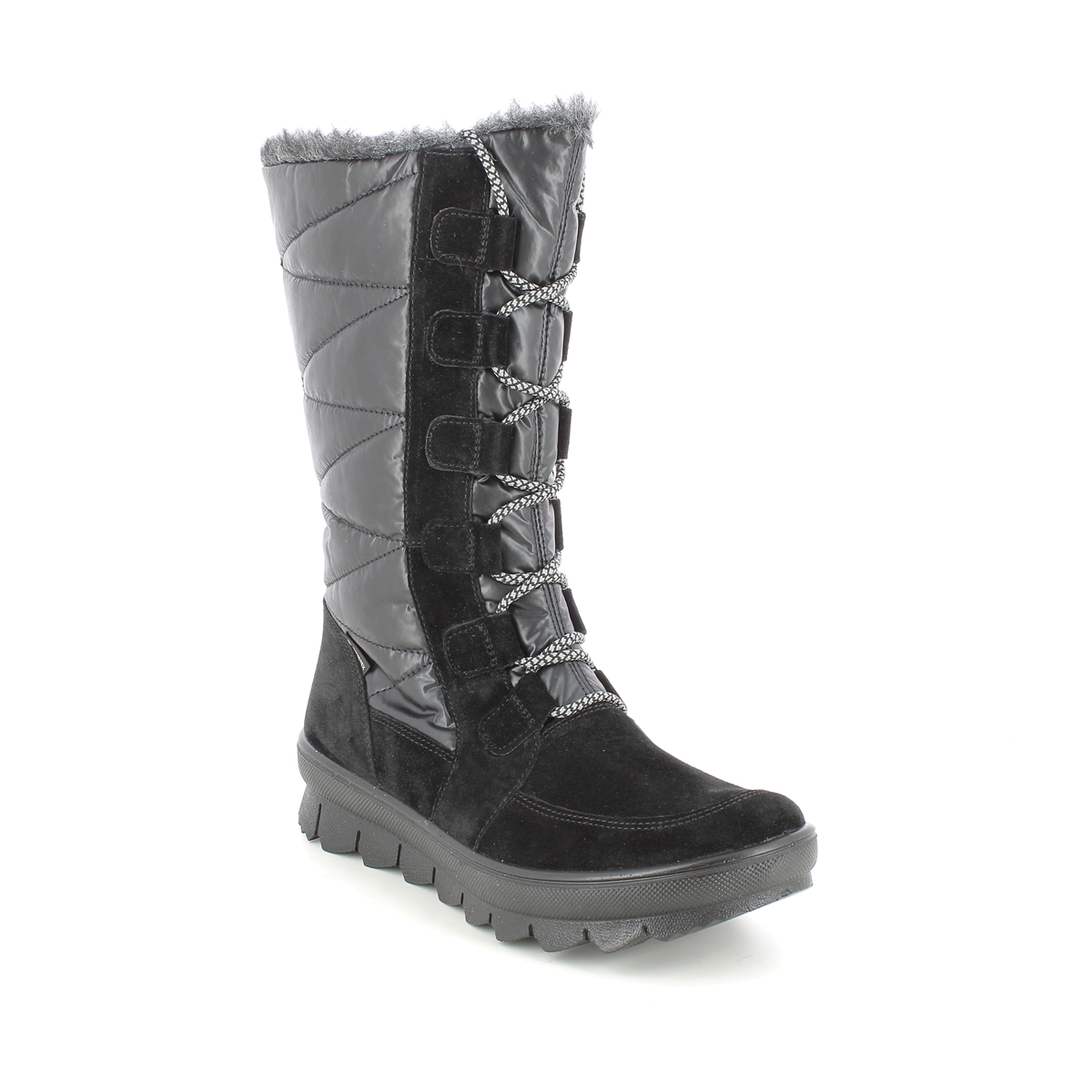 Legero Novara Hi Gtx Black suede Womens Mid Calf Boots 2009901-0000 in a Plain Leather and Man-made in Size 5.5