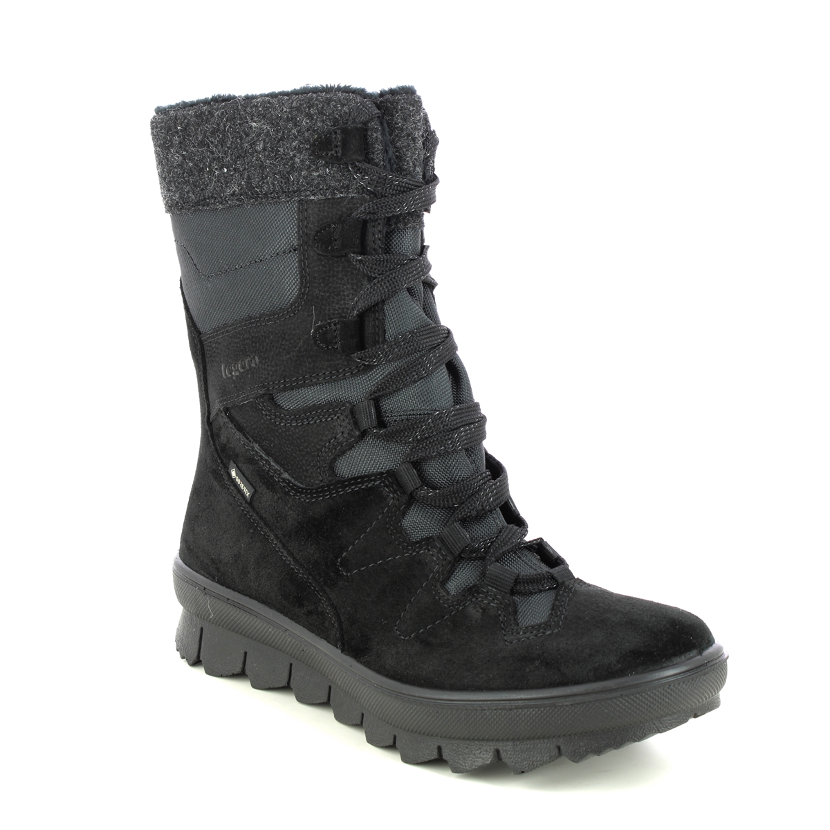 Legero Novara Mid Gtx Black Suede Womens Mid Calf Boots 2000283-0000 in a Plain Leather in Size 4.5