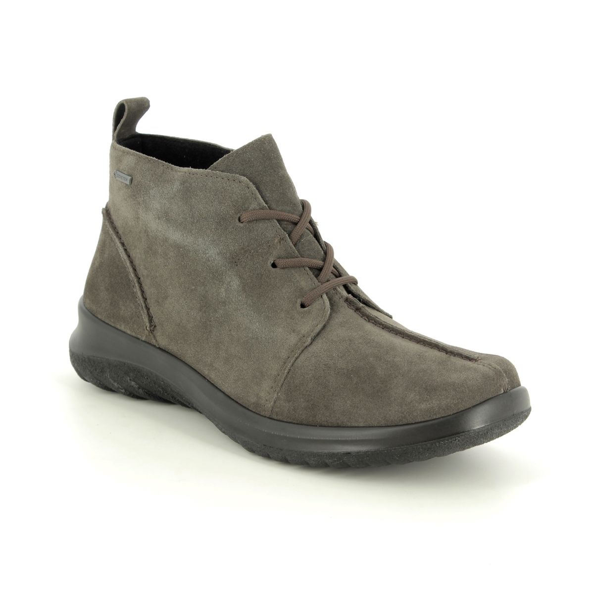 Legero Soft Lace Gtx Grey Suede Womens Ankle Boots 09569-28 In Size 7.5 In Plain Grey Suede