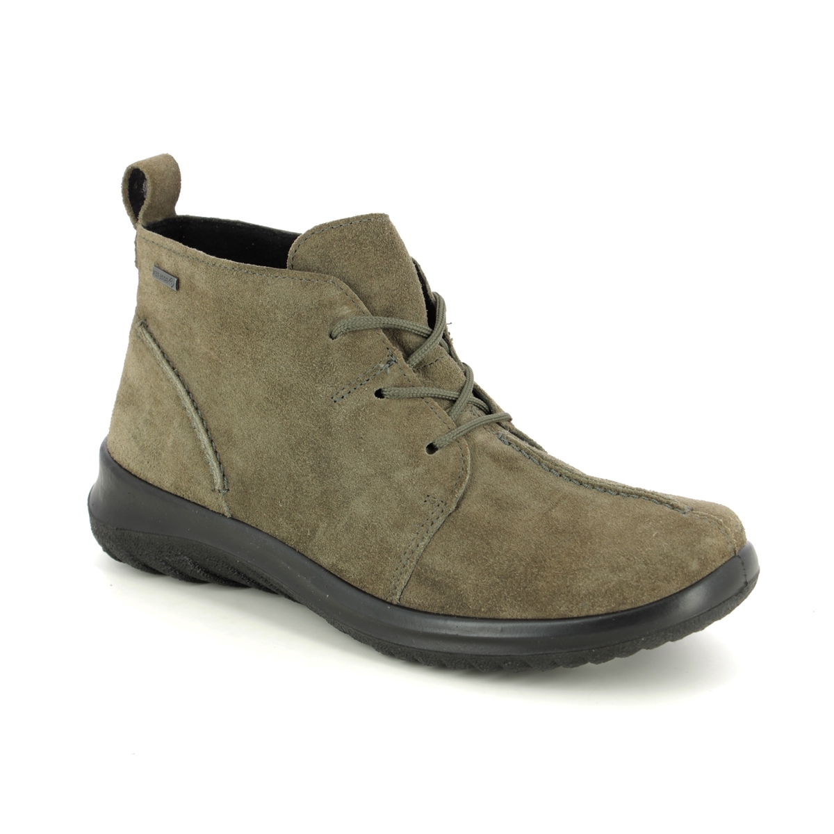 Legero Soft Lace Gtx Khaki Suede Womens Lace Up Boots 2009569-7500 in a Plain Leather in Size 7