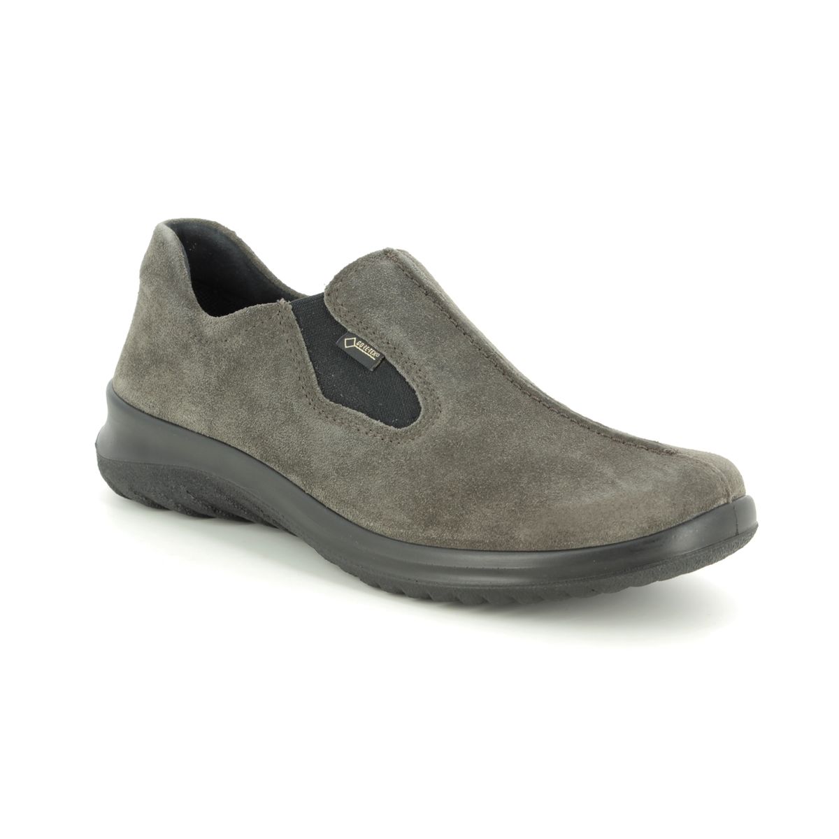 Legero Soft Shoe Gtx Grey Suede Womens Comfort Slip On Shoes 09568-28 In Size 6.5 In Plain Grey Suede