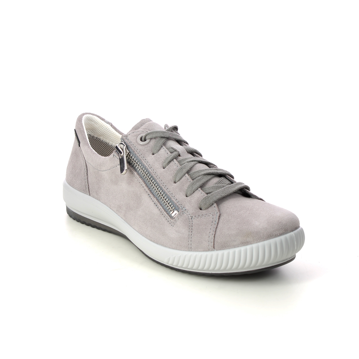 Legero Tanaro 5 Gtx Light Grey Suede Womens Lacing Shoes 2000219-2900 In Size 7 In Plain Light Grey Suede