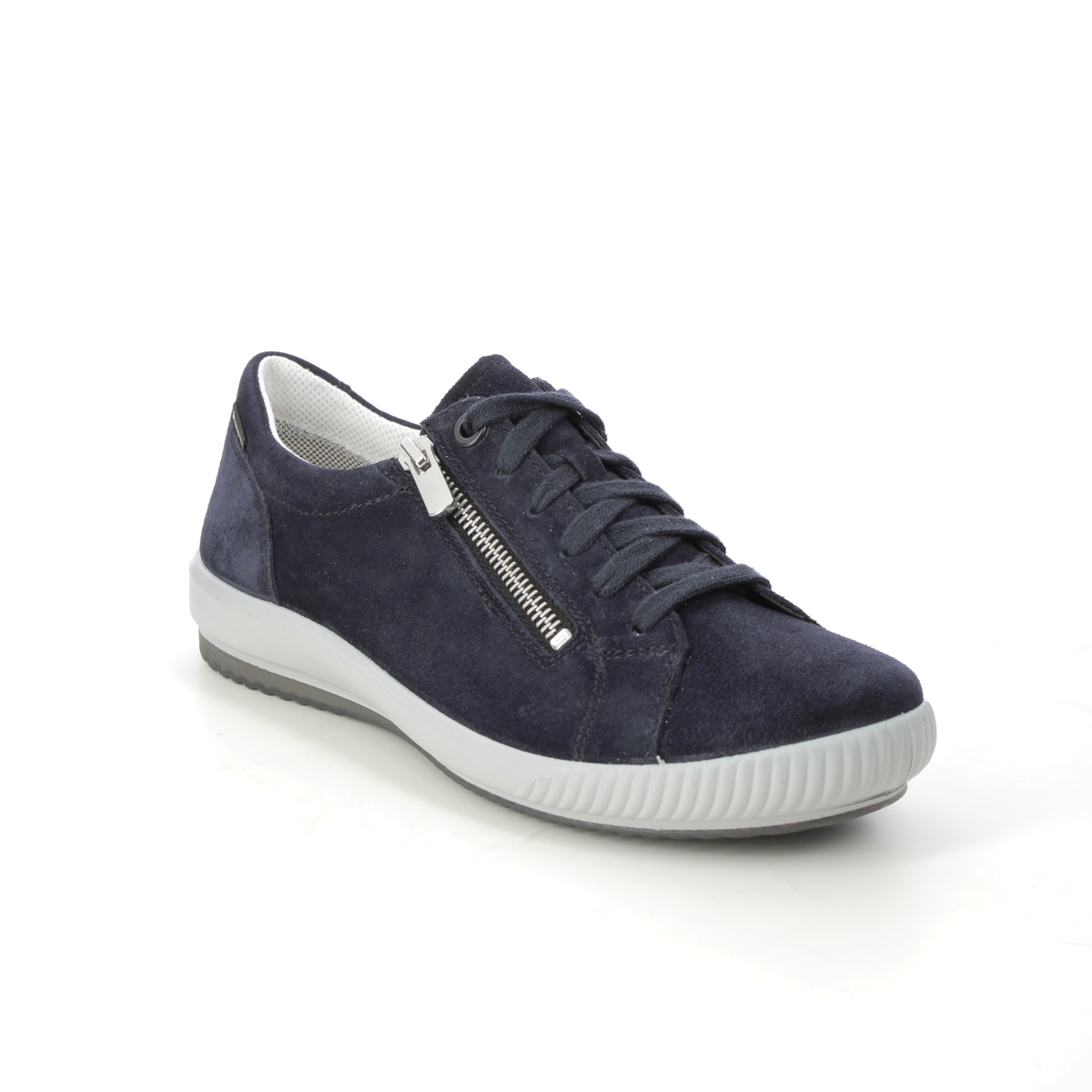 Legero Tanaro 5 Gtx Navy Suede Womens Lacing Shoes 2000219-8000 In Size 5 In Plain Navy Suede