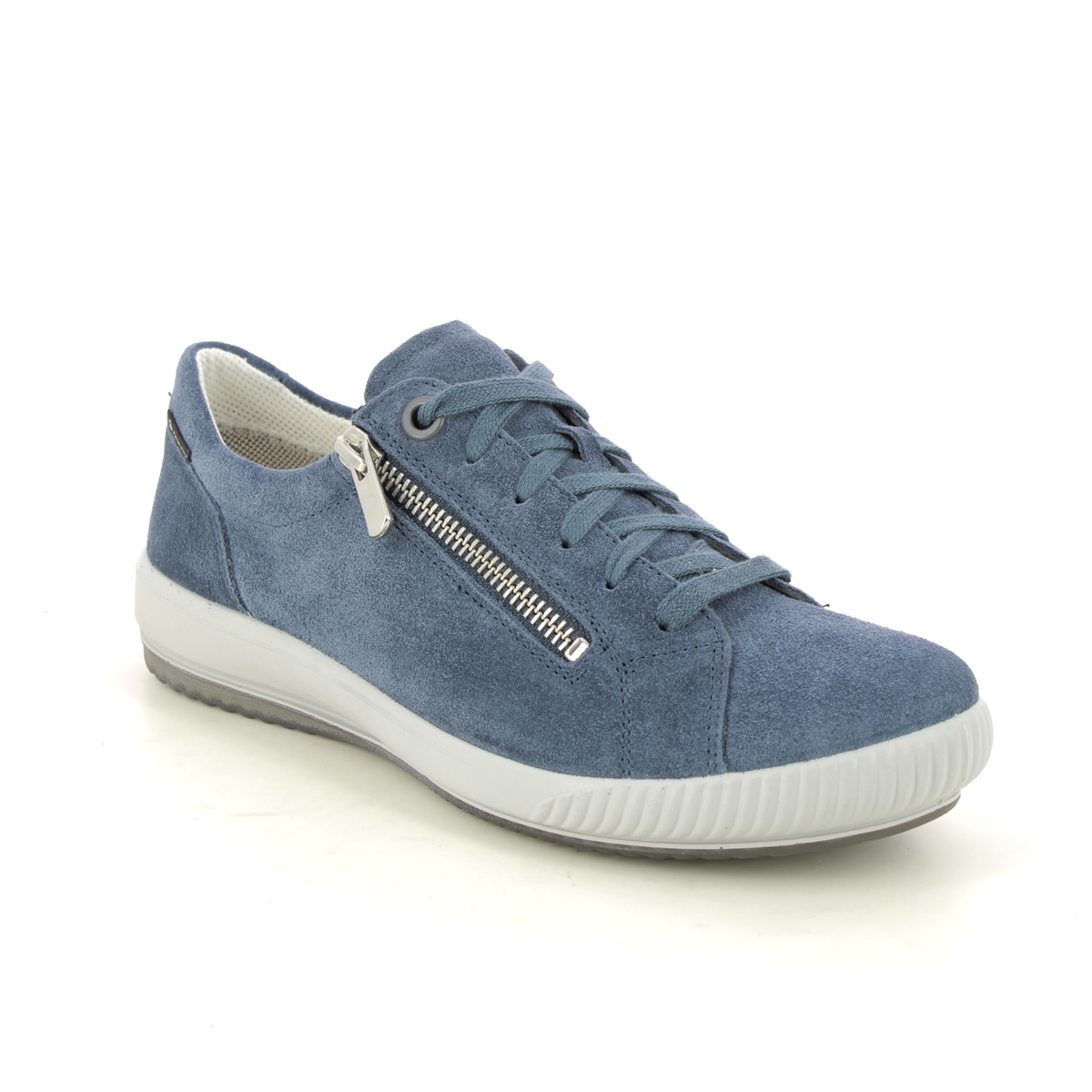 Legero Tanaro 5 Gtx Blue Suede Womens Lacing Shoes 2000219-8600 In Size 8 In Plain Blue Suede