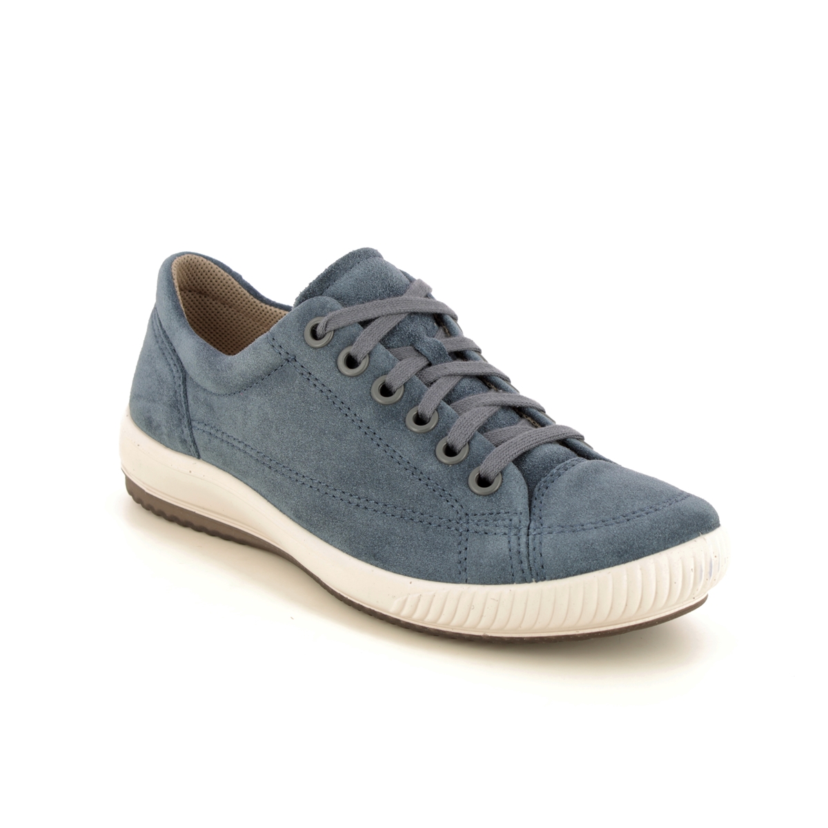 Legero Tanaro 5 Stitch Blue Suede Womens Lacing Shoes 2000161-8600 In Size 8 In Plain Blue Suede