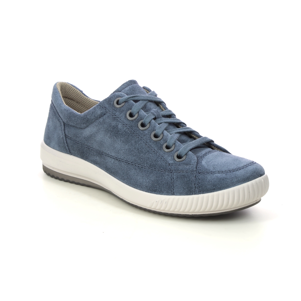 Legero Tanaro 5 Stitch Blue Suede Womens Lacing Shoes 2000161-8600 In Size 9 In Plain Blue Suede
