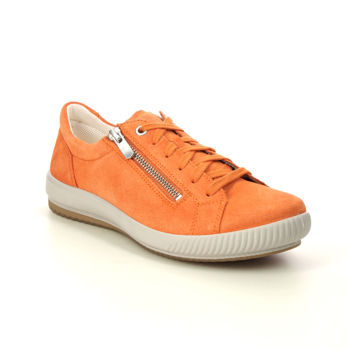 Legero Tanaro 5 Zip Orange suede Womens lacing shoes 2001162-5450 in a Plain Leather in Size 8