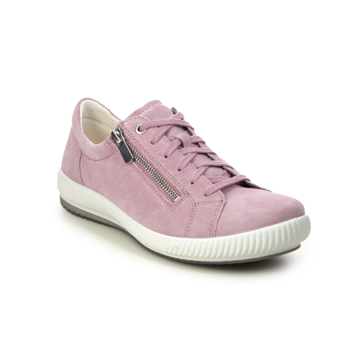 Legero Tanaro 5 Zip Pink suede Womens lacing shoes 2001162-5640 in a Plain Leather in Size 3.5