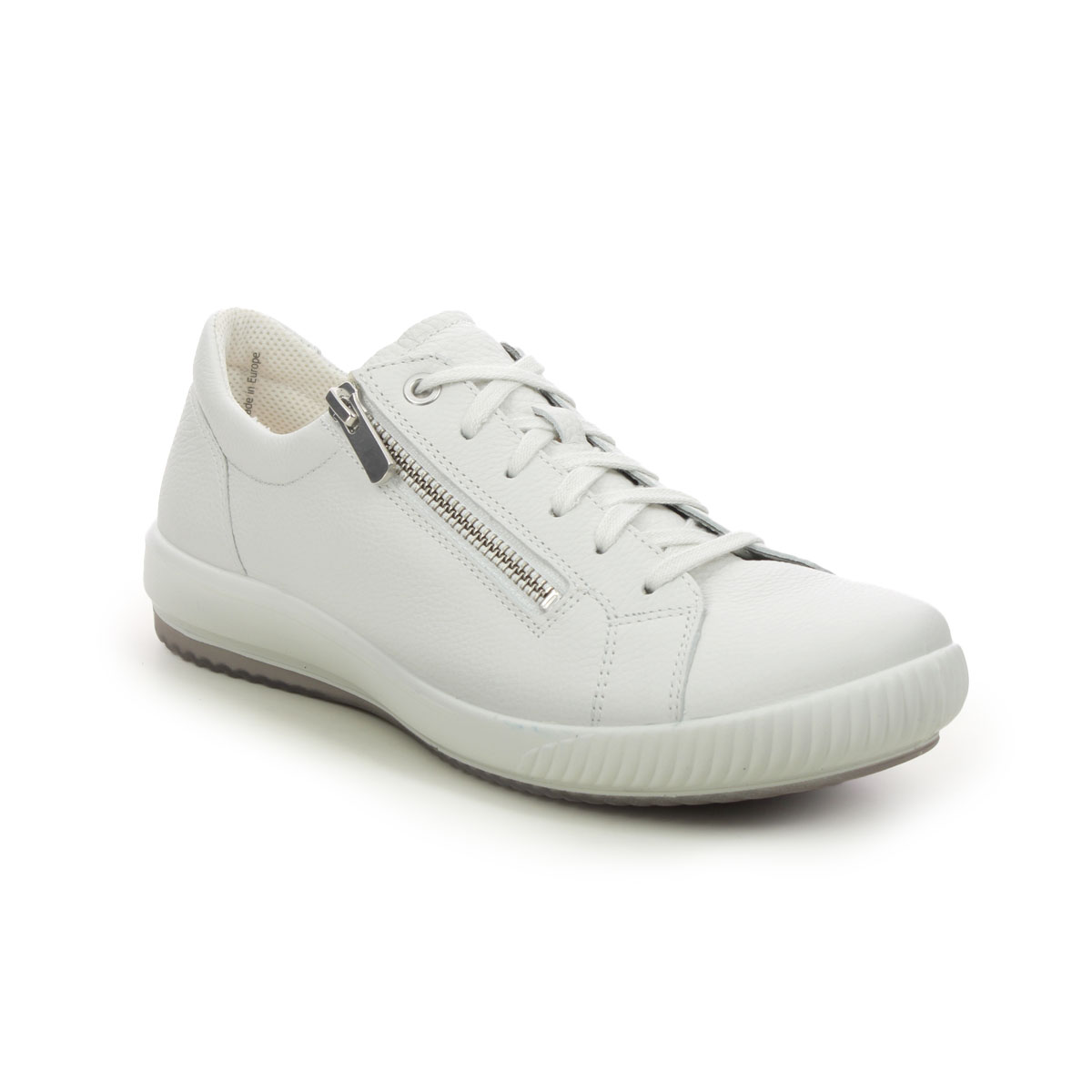 Legero Tanaro 5 Zip White Womens lacing shoes 2001162-1000 in a Plain Leather in Size 7