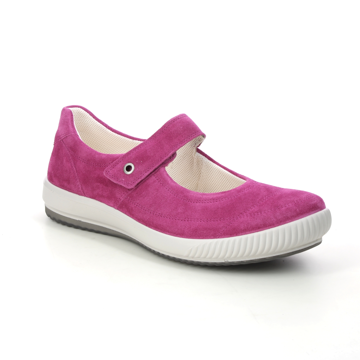 Legero Tanaro Bar Fuchsia Suede Womens Mary Jane Shoes 2000300-5670 in a Plain Leather in Size 6.5