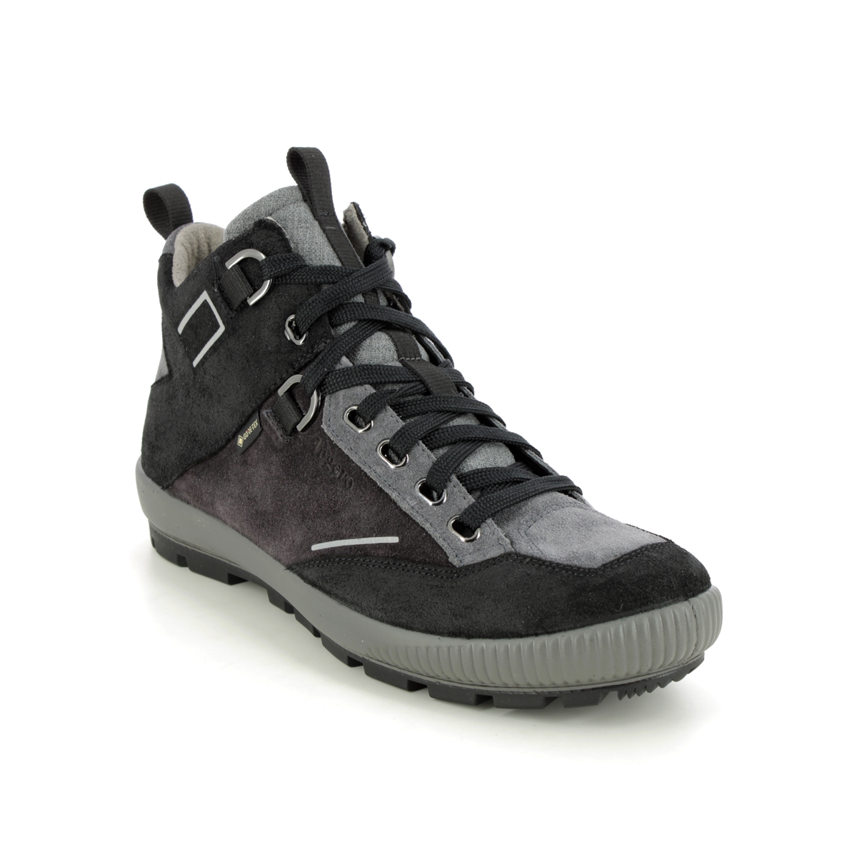Legero Tanaro Gtx Trek Black Grey Womens Walking Boots 2000125-0000 In Size 5 In Plain Black Grey