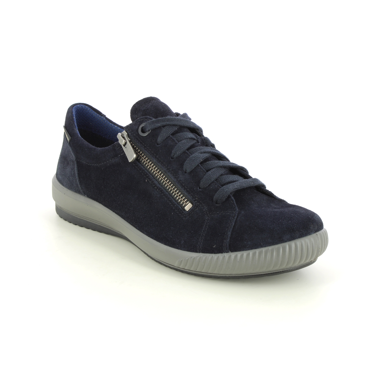 Legero Tanaro Gtx Zip Navy Suede Womens Lacing Shoes 2000219-8010 In Size 6 In Plain Navy Suede