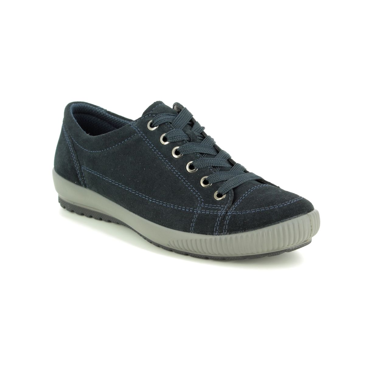 Legero Tanaro Stitch Navy Suede Womens Lacing Shoes 00820-80 In Size 9 In Plain Navy Suede